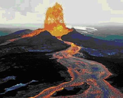 exemple de volcan effusif
